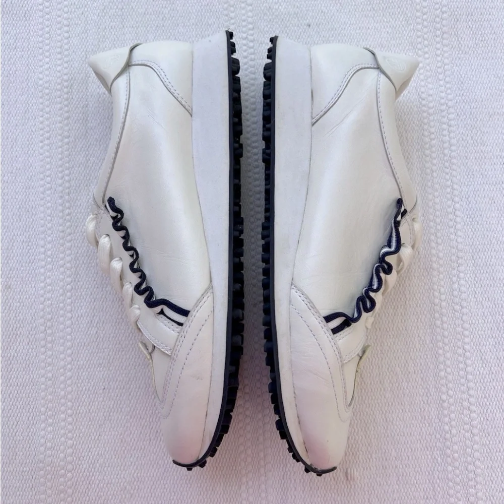 Tory Burch Women Golf Ruffle Trainer White Size 9.5 Sneakers